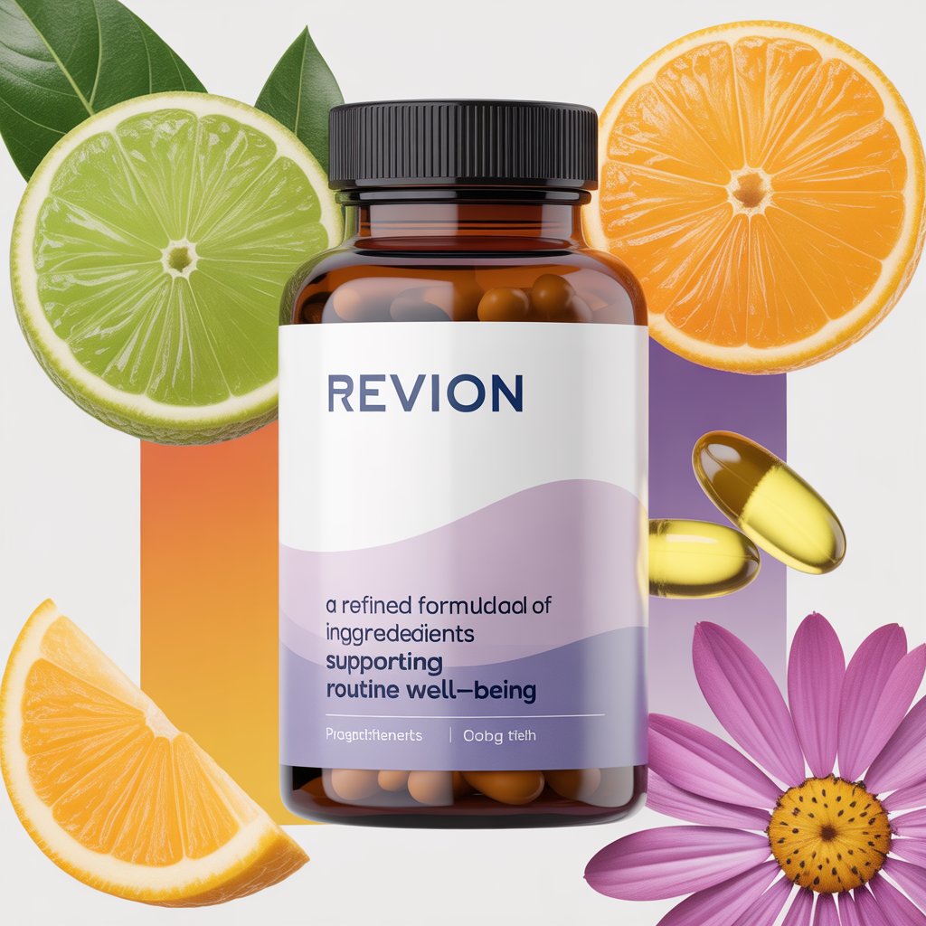 Revion dietary supplement product image for general wellness support. Not a medicine.
